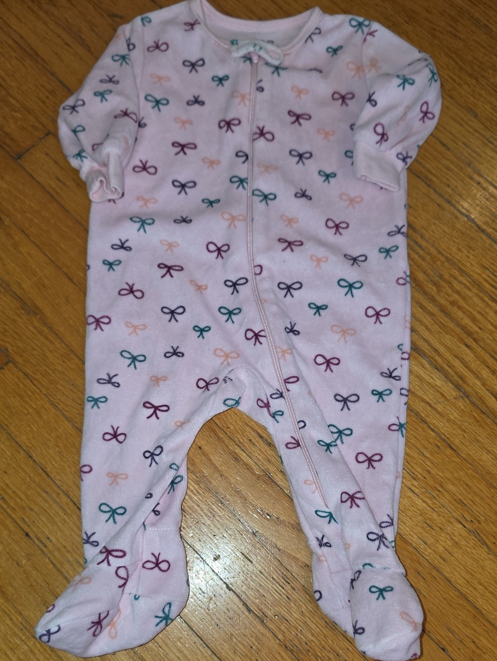 Joe Fresh Footed Bow Print Sleeper Baby 3-6M Like New